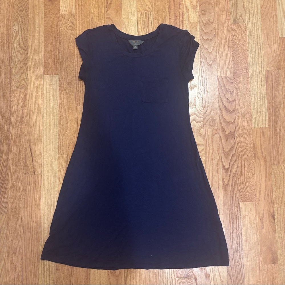 MIX by 41 Hawthorn Navy Knit T-Shirt Dress Pocket Size S